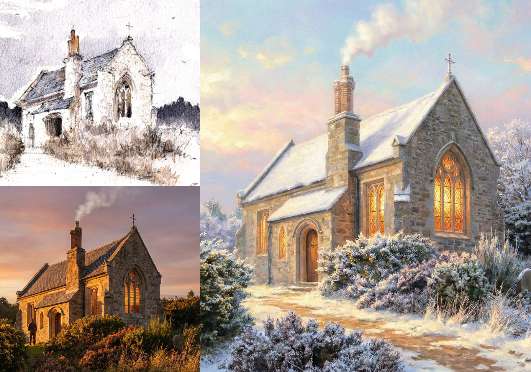 15 minute watercolor design with 2 ai renders